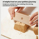 Pottery Clay Carving Art Soft Pottery Wooden Tools Handmade DIY Wooden Skeleton Knife, 5pcs /Pack Wooden Tools