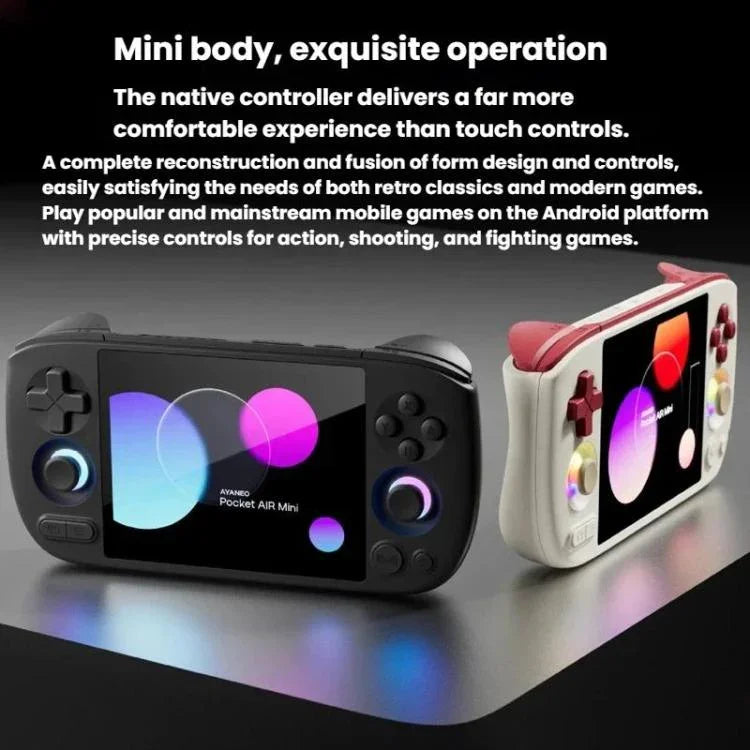 AYANEO Pocket AIR Mini Consola de Jogo Portátil com Ecrã LCD de 4,2 Polegadas 60Hz Android 11 Joystick de Efeito Hall Jogador de Jogos, Branco 2G+32G, Preto 2G+32G, Retro 3G+64G, Branco 3G+64G, Preto 3G+64G