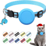 Suporte Impermeável de Silicone para AirTag 2ª Geração / AirTag 1ª Geração, Colar de Gato com Fecho de Segurança de Desencaixe e Pendentes de Peixe e Sino