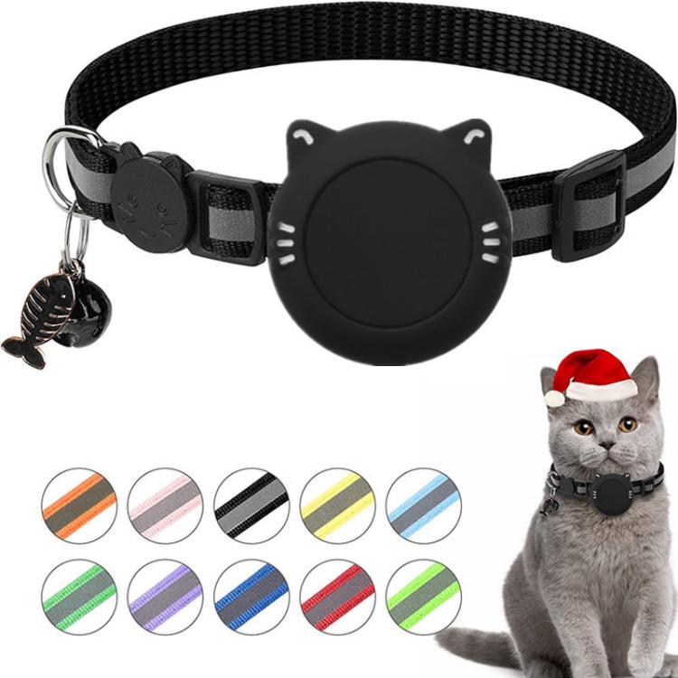 Suporte Impermeável de Silicone para AirTag 2ª Geração / AirTag 1ª Geração, Colar de Gato com Fecho de Segurança de Desencaixe e Pendentes de Peixe e Sino