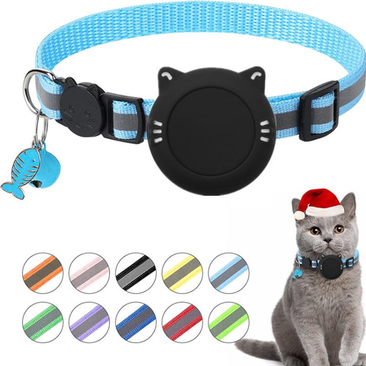 Suporte Impermeável de Silicone para AirTag 2ª Geração / AirTag 1ª Geração, Colar de Gato com Fecho de Segurança de Desencaixe e Pendentes de Peixe e Sino