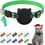 Suporte Impermeável de Silicone para AirTag 2ª Geração / AirTag 1ª Geração, Colar de Gato com Fecho de Segurança de Desencaixe e Pendentes de Peixe e Sino