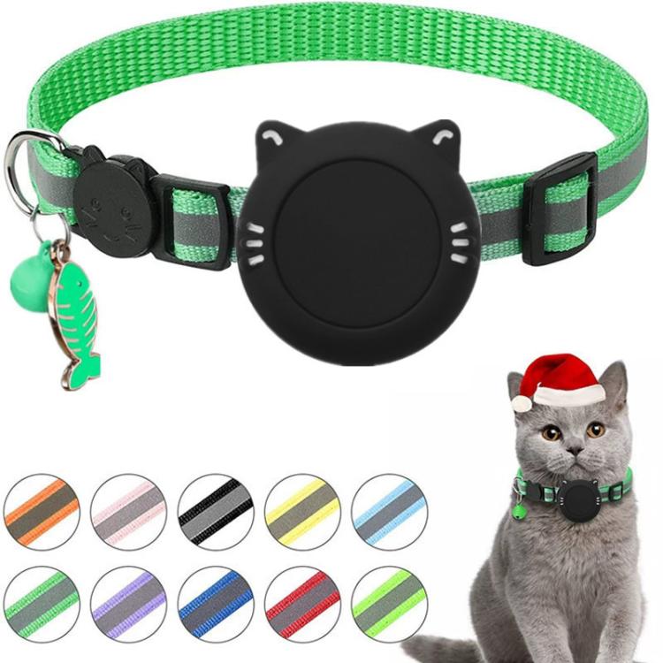 Suporte Impermeável de Silicone para AirTag 2ª Geração / AirTag 1ª Geração, Colar de Gato com Fecho de Segurança de Desencaixe e Pendentes de Peixe e Sino