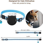 Suporte Impermeável de Silicone para AirTag 2ª Geração / AirTag 1ª Geração, Colar de Gato com Fecho de Segurança de Desencaixe e Pendentes de Peixe e Sino