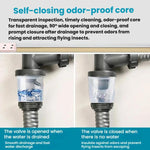 Conjunto de Acessórios para Tubo de Drenagem de Lavatório em Aço Inoxidável para Cozinha, Dreno Anti-Odor, Tubo de Cauda com Dupla Fenda 0,6m, Curva S com Dupla Fenda, Tubo de Cauda com Dupla Fenda 1m
