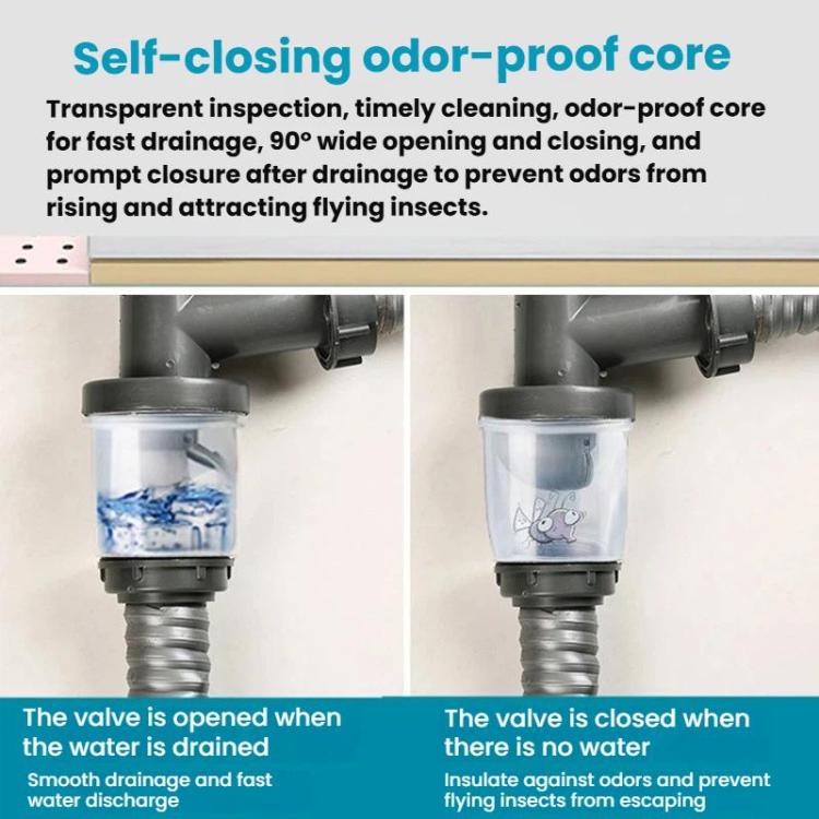 Conjunto de Acessórios para Tubo de Drenagem de Lavatório em Aço Inoxidável para Cozinha, Dreno Anti-Odor, Tubo de Cauda com Dupla Fenda 0,6m, Curva S com Dupla Fenda, Tubo de Cauda com Dupla Fenda 1m