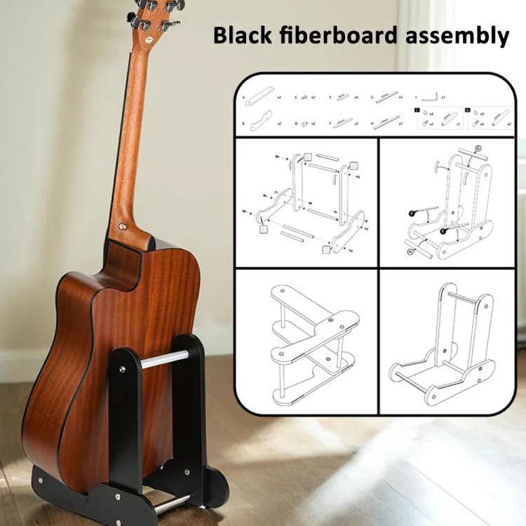 Suporte Vertical de Madeira para Guitarra Elétrica, Acústica e Clássica de 39-41 Polegadas para Armazenamento e Exposição