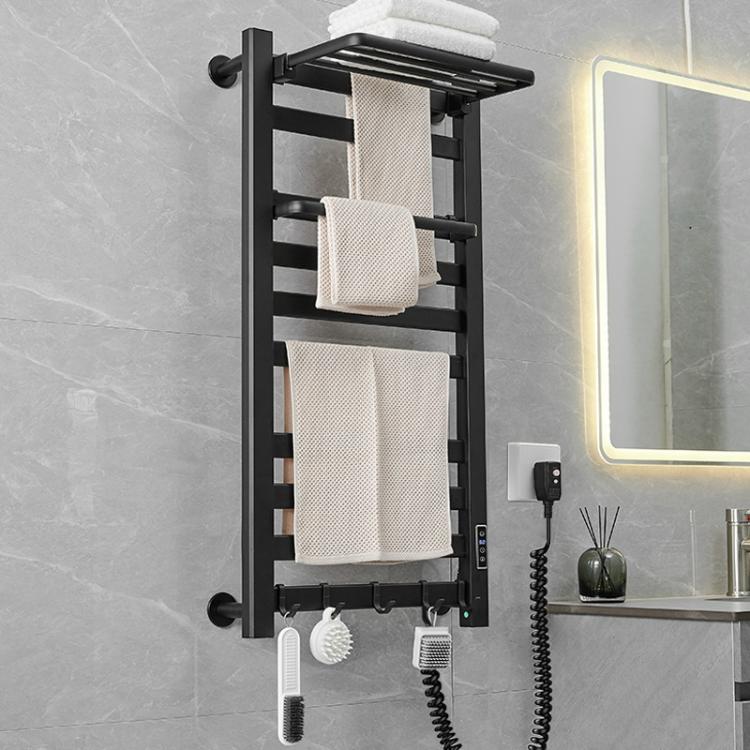 Smart Touchscreen Display Electric Heated Towel Rack Bathroom Drying Rack, Large Platinum Right Wiring, Large Platinum Left Wiring, Large White Right Wiring, Large White Left Wiring, Large Black Right Wiring, Large Black Left Wiring                    ...