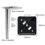 Pés para mesa de apoio de sofá, suportes para suporte de TV, pés metálicos para mesa de café, 13cm, 15cm, 17cm