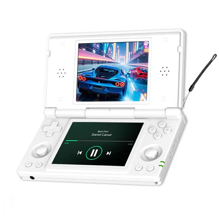 ANBERNIC RG DS Flip Consola de Jogo Portátil com Ecrã Duplo de 4 Polegadas IPS Touchscreen Dispositivo de Jogo AI 3+32G