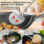 Conjunto de 2 Colheres de Wok e Concha com Cabo Longo em Madeira Maciça para Uso Doméstico, Pequeno