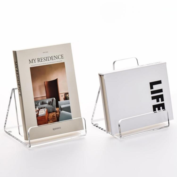 Expositor de Livros e Folhetos em Acrílico para Escritório, Casa, Restaurante, Simples, Duplo