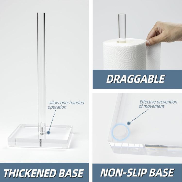 Acrylic Toilet Paper Holder & Roll Organizer For Kitchen, Bathroom & Coffee Table, YX218