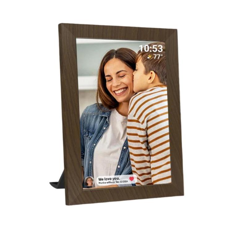 MSR-F1004 Moldura Digital de Fotos Inteligente com WiFi e Rotação Automática de 10,1 polegadas Ecrã Tátil IPS HD, Ficha US, Ficha EU
