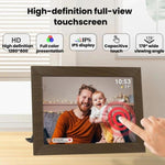 MSR-F1004 Moldura Digital de Fotos Inteligente com WiFi e Rotação Automática de 10,1 polegadas Ecrã Tátil IPS HD, Ficha US, Ficha EU