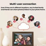 MSR-F1004 Moldura Digital de Fotos Inteligente com WiFi e Rotação Automática de 10,1 polegadas Ecrã Tátil IPS HD, Ficha US, Ficha EU