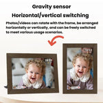 MSR-F1004 Moldura Digital de Fotos Inteligente com WiFi e Rotação Automática de 10,1 polegadas Ecrã Tátil IPS HD, Ficha US, Ficha EU
