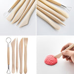 Conjunto de 10 Peças de Ferramentas para Cerâmica, Kit de Escultura e Corte em Argila para Iniciantes - Materiais de Arte em Cerâmica DIY