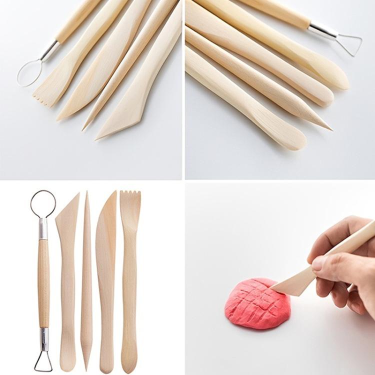 Conjunto de 10 Peças de Ferramentas para Cerâmica, Kit de Escultura e Corte em Argila para Iniciantes - Materiais de Arte em Cerâmica DIY