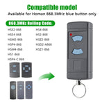 Para HORMANN HSE2 / HSE4 Controlo Remoto Sem Fios para Porta de Garagem 868MHZ com 2 Botões