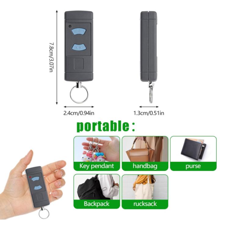 Para HORMANN HSE2 / HSE4 Controlo Remoto Sem Fios para Porta de Garagem 868MHZ com 2 Botões
