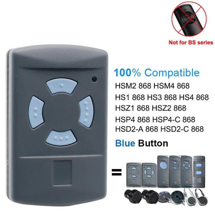 Para HORMANN HSM2 / HSM4 Controlo Remoto Sem Fios para Porta de Garagem 868MHZ com 4 Botões