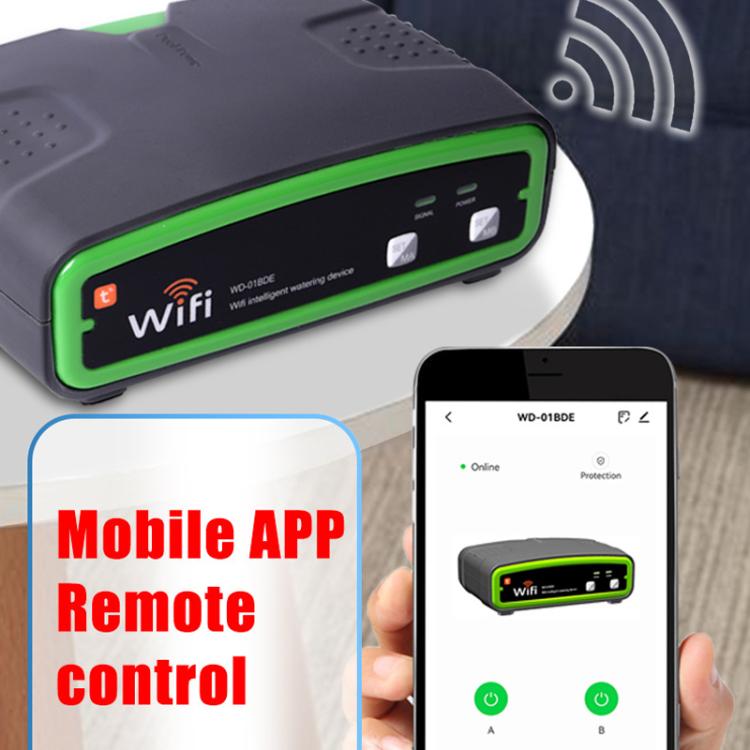 Dispositivo de Rega Automático WiFi Inteligente com Dupla Bomba e Controlo por App, Sistema de Irrigação WD-01BDE