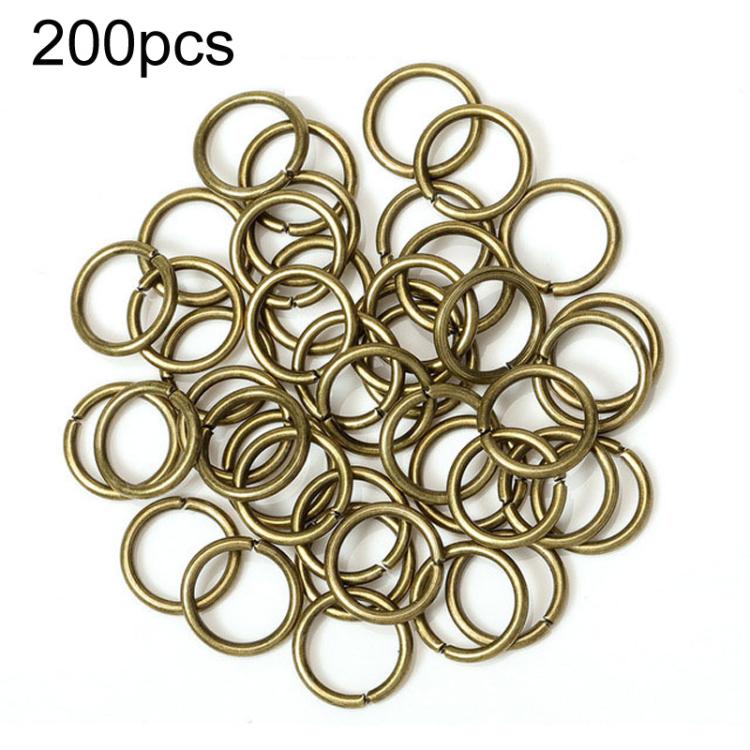 200 Peças de Argolas de Salto para Joalharia Feitas à Mão para DIY, 0,5 x 3mm, 0,5 x 4mm, 0,7 x 5mm, 0,9 x 6mm, 1,0 x 7mm, 1,0 x 8mm, 1,2 x 9mm, 1,2 x 10mm, 1,2 x 12mm