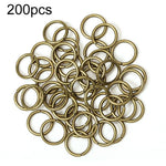 200 Peças de Argolas de Salto para Joalharia Feitas à Mão para DIY, 0,5 x 3mm, 0,5 x 4mm, 0,7 x 5mm, 0,9 x 6mm, 1,0 x 7mm, 1,0 x 8mm, 1,2 x 9mm, 1,2 x 10mm, 1,2 x 12mm