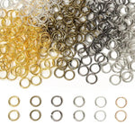 200 Peças de Argolas de Salto para Joalharia Feitas à Mão para DIY, 0,5 x 3mm, 0,5 x 4mm, 0,7 x 5mm, 0,9 x 6mm, 1,0 x 7mm, 1,0 x 8mm, 1,2 x 9mm, 1,2 x 10mm, 1,2 x 12mm