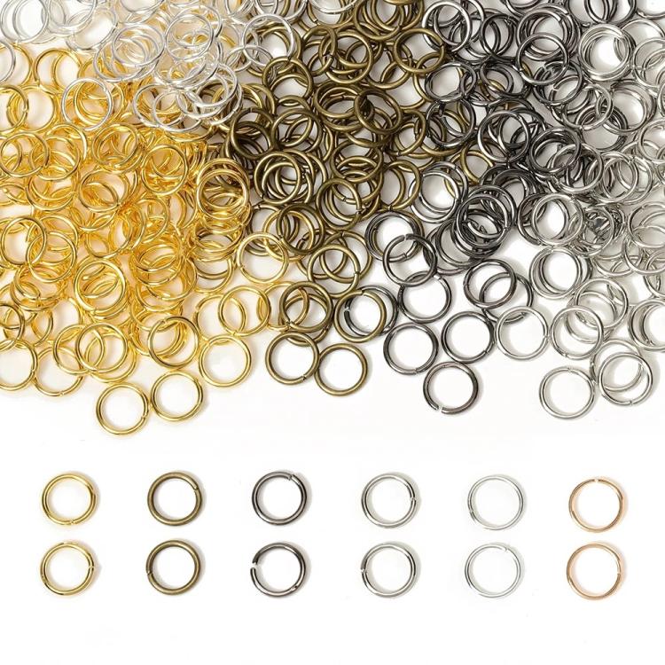 200 Peças de Argolas de Salto para Joalharia Feitas à Mão para DIY, 0,5 x 3mm, 0,5 x 4mm, 0,7 x 5mm, 0,9 x 6mm, 1,0 x 7mm, 1,0 x 8mm, 1,2 x 9mm, 1,2 x 10mm, 1,2 x 12mm