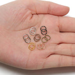 200 Peças de Argolas de Salto para Joalharia Feitas à Mão para DIY, 0,5 x 3mm, 0,5 x 4mm, 0,7 x 5mm, 0,9 x 6mm, 1,0 x 7mm, 1,0 x 8mm, 1,2 x 9mm, 1,2 x 10mm, 1,2 x 12mm