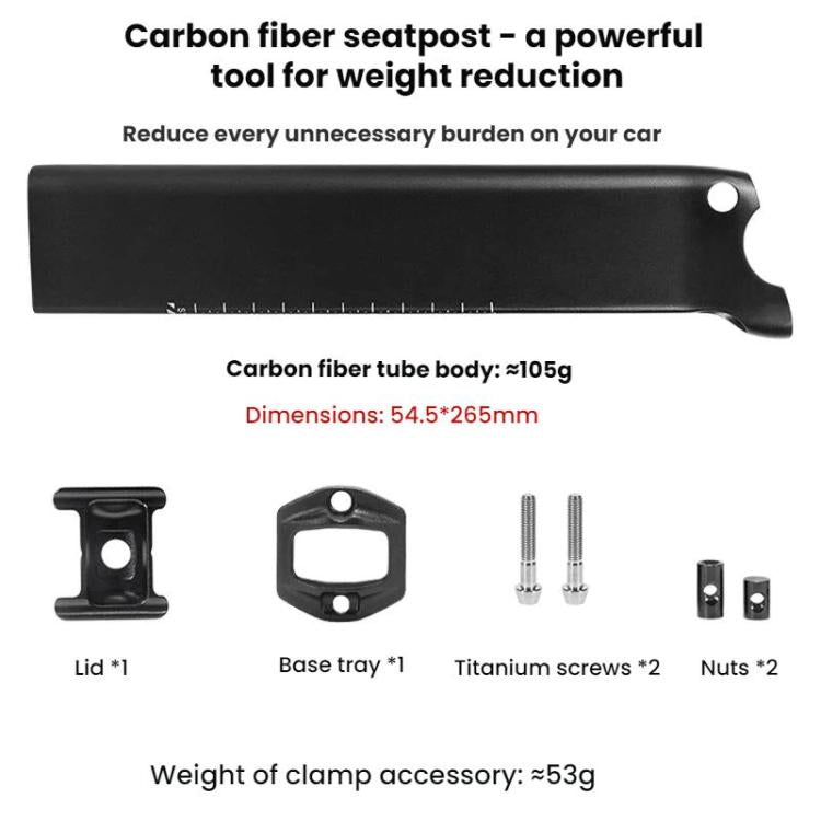 Canote de Selim para Bicicleta de Estrada em Fibra de Carbono TOSEEK para JAVA Siluro 6top