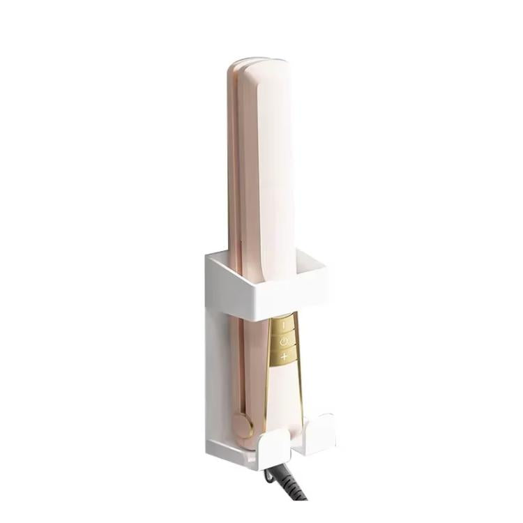Suporte para Ferro de Ondular em Aço Inoxidável 304 Resistente ao Calor, Montagem na Parede Sem Perfuração com Organizador de Cabo para Ferramentas de Cabelo Quentes