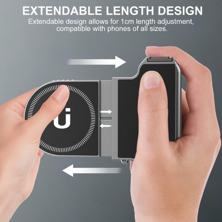 Desiontal GP-06 Empunhadura Estabilizadora Magnética Retrátil para Telefone para Gravação, Para Transmissão em Direto e Selfie ao Ar Livre, GP-06