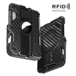 Para AirTag 2ª Geração / AirTag 1ª Geração Suporte de Cartão Metálico Magnético com Suporte para Telemóvel, Bloqueio RFID, Correia Elástica para Pulso