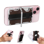 Para AirTag 2ª Geração / AirTag 1ª Geração Suporte de Cartão Metálico Magnético com Suporte para Telemóvel, Bloqueio RFID, Correia Elástica para Pulso