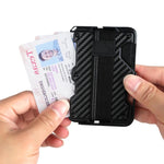 Para AirTag 2ª Geração / AirTag 1ª Geração Suporte de Cartão Metálico Magnético com Suporte para Telemóvel, Bloqueio RFID, Correia Elástica para Pulso