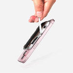 Para AirTag 2ª Geração / AirTag 1ª Geração Suporte de Cartão Metálico Magnético com Suporte para Telemóvel, Bloqueio RFID, Correia Elástica para Pulso