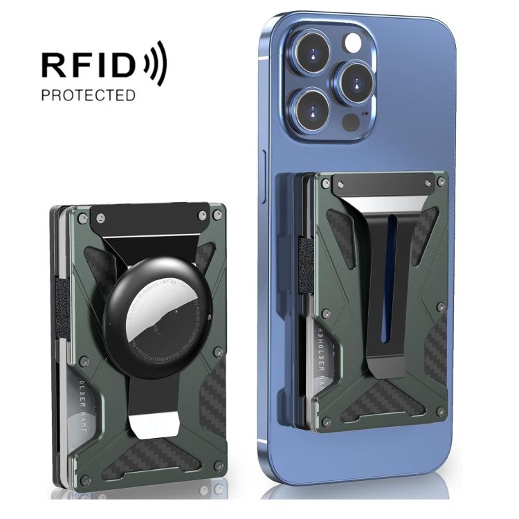 Para AirTag 2ª Geração / AirTag 1ª Geração Carteira com suporte magnético para cartões e bloqueio RFID