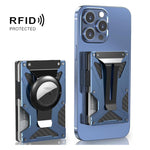 Para AirTag 2ª Geração / AirTag 1ª Geração Carteira com suporte magnético para cartões e bloqueio RFID