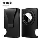 Para AirTag 2ª Geração / AirTag 1ª Geração Carteira com suporte metálico para cartões e bloqueio RFID