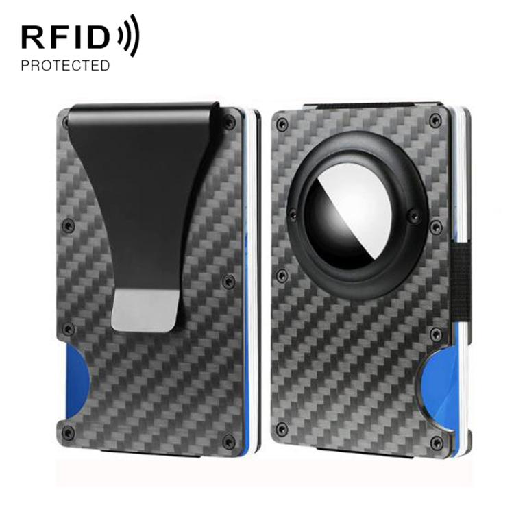 Para AirTag 2ª Geração / AirTag 1ª Geração Carteira com suporte metálico para cartões e bloqueio RFID
