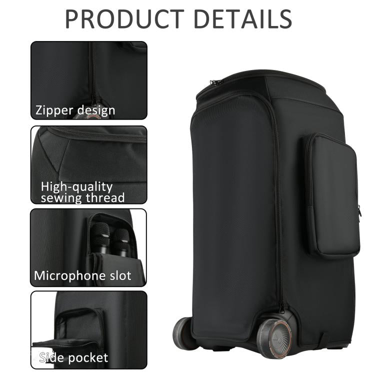 For JBL Partybox Stage 320 Speaker Upgraded Cover with Dual Side Pockets Nylon Mesh Case, Upgraded Cover