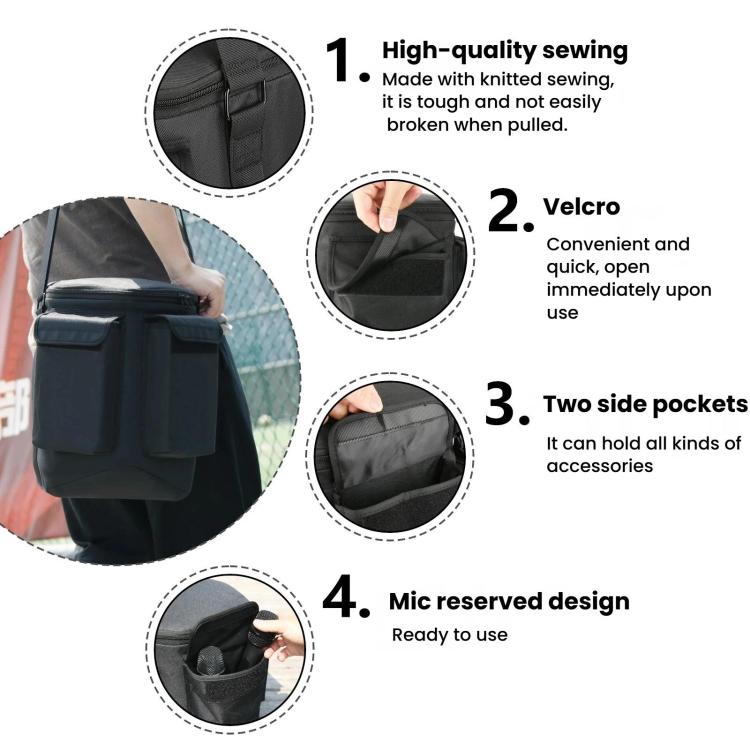 Mala de ombro para colunas Bose S1 Pro e S1 Pro+ com bolso duplo, mala de ombro