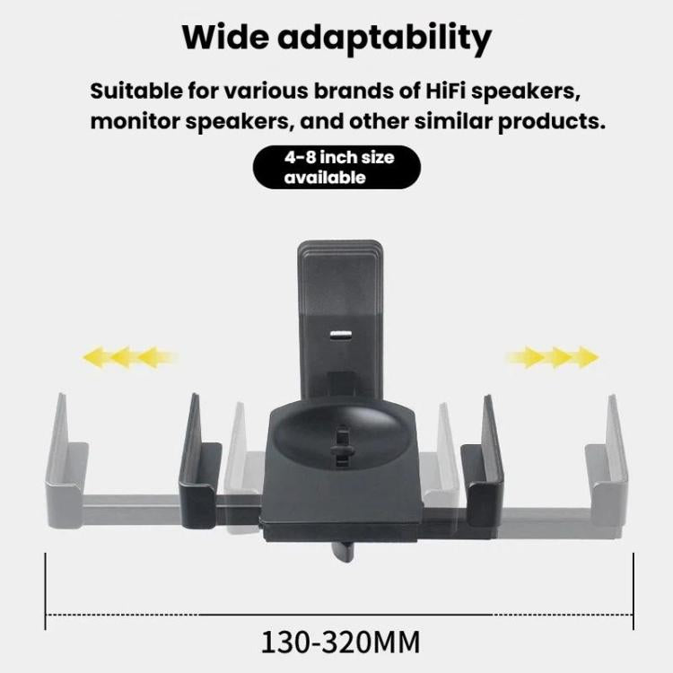 Suporte de Parede Ajustável para Coluna, Suporte para Coluna Monitor Surround Sound, LKT-383, LKT-383S