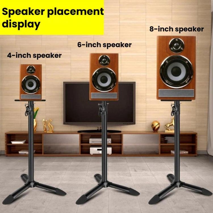 Suporte de Coluna de Chão em Metal com Tripé para Monitor Surround para Estúdio e Secretária, LKT-610, LKT-640