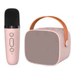 Coluna Bluetooth Portátil com Microfone Destacável para Karaoke Infantil e Familiar, Microfone Duplo Azul Céu, Microfone Duplo Rosa, Microfone Duplo Branco, Microfone Simples Azul Céu, Microfone Simples Rosa, Microfone Simples Branco