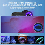 Microscópio para Telemóvel APEXEL TriScope 40X-80X-120X com Iluminação LED de Dupla Temperatura e UV, APL-MS3L