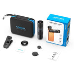 Kit de Lente TeleZoom 5–10X para Smartphone com Clipe Universal Tudo-em-um, APEXEL APL-T5-10X